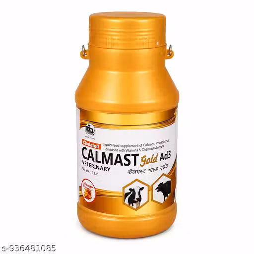 CALMAST Gold AD3 Veterinary Liquid Feed Supplement 1L | Calcium Mineral Supplement for Cow Buffalo Goat Sheep