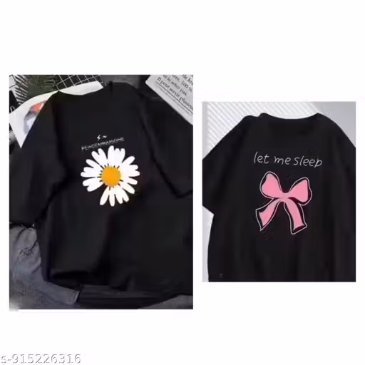 Pretty Fashionista Printed Women Oversized T-Shirt Corean Tee