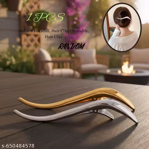 PACK OF 1 PCS RNDOM Duckbill Hair Clips Metal Alligator Curl Clips for Hair Styling Non-slip Barrettes Professional Hairdressing