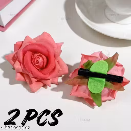 2 PCS Fully Beautiful Flower Hair Accessories Hair Clips For Women and Girls For Hair Styling
