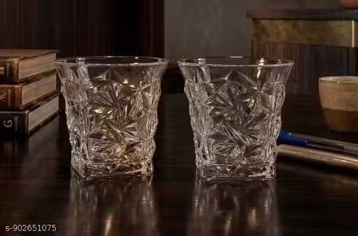 Premium Tumbler Glass Set of 2 (300ml) Heavy Base Glass for Kitchen