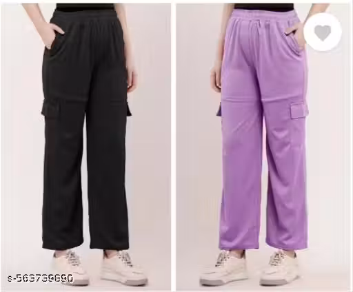 Trendy Fashionable Women Stylish Cargo Trousers Pants COMBO