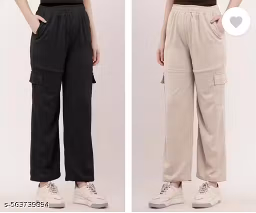 Trendy Fashionable Women Stylish Cargo Trousers Pants COMBO