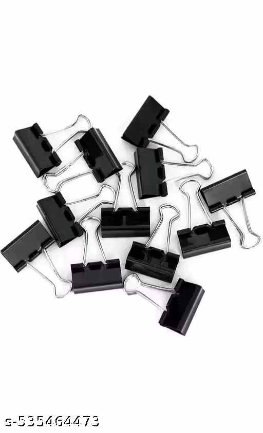 12 Pcs Binder Clips 1/4-inch (32mm) Paper Holding Capacity Files Organized and Secure