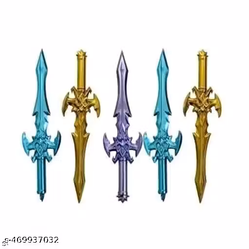 Ancient Sword Pen Cool Set Novelty Ancient Funny Pens Decoration Blue Ink Writing Smooth for Kids (Pack of 5, Multicolor)