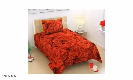 Stylish Polycotton 90 X 60 Single Bedsheet
