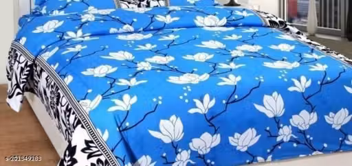 Stylish Cotton Double Bedsheet with Pillow Cover | Trendy Printed Polycotton Double Bedsheet with 2 Pillow Cover for Home | Breathable and Softtouch Flower Print Bed Sheet | Latest Fashionable Soft Breathable Floral Printed Double Bedsheets
