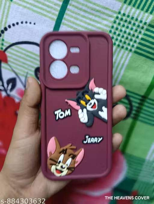 VIVO V25/V25E SILICONE & TOM & JERRY DESIGNER BACK COVER CASH