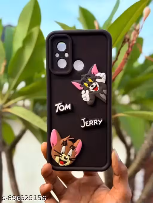 RDMI 12C/P0C0 C55 TOM AND JERRY 3D NEW ARTICAL SOFT COMFORTABLE MOBILE CASE&COVER(BLACK)