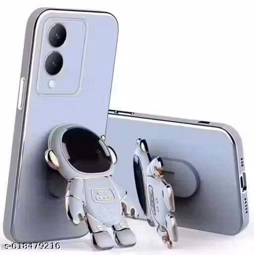 LEVI AOT STORE Back cover for 'Vivo' Y28 5G Cute 3D Astronaut Stand Design Camera Protection Shockproof Soft for 'Vivo' Y28 5G (Blue)