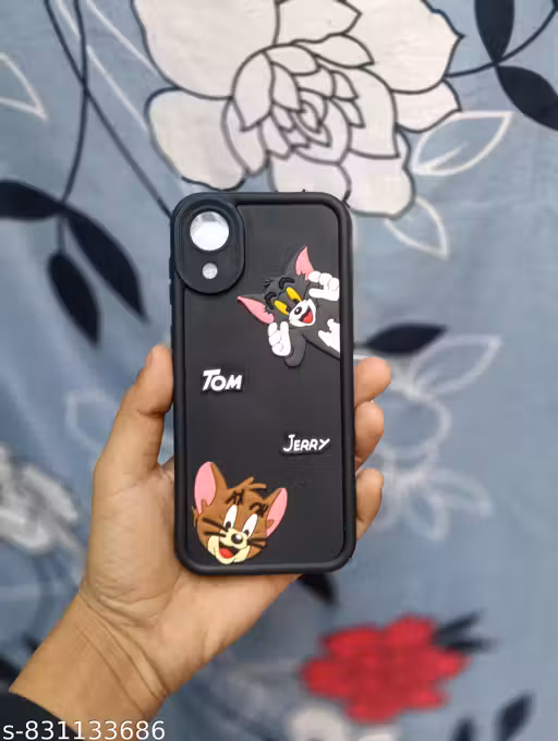 Samsung galaxy A03 CORE latest Tom and Jerry back cover soft silicone cover edge bumper camera protection Cover black colour