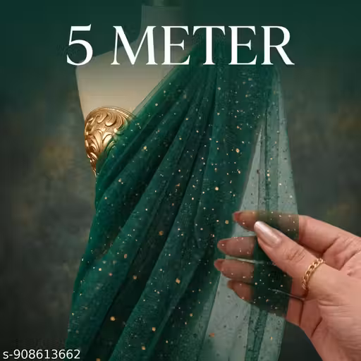 5 meter green chunni for decoration