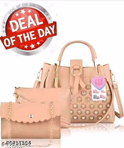 Trendy Fashionable Women Handbags Women PU leather handbag & sling combo of 3