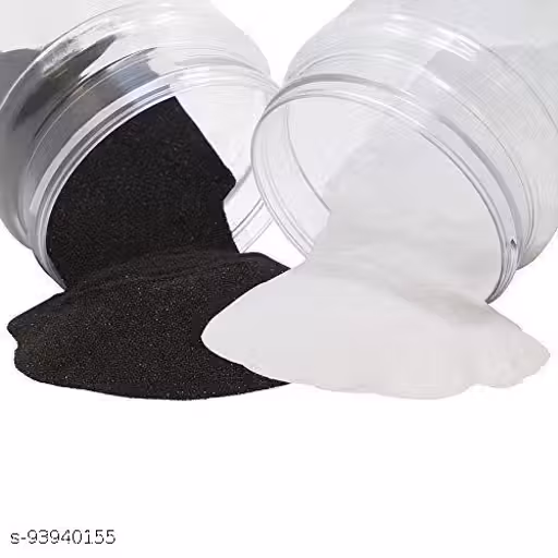 PIKVY Natural Aquarium Black & White Sand for Lawn, Garden, Plants, & Aquarium Décor (Black & White, 500Gm)