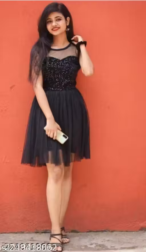 Siqwenc Dresses For Women And Girls, Net Midi For Women And girls, Off-Shoulder Women and Girls Net midi, Cute And Trendy Net