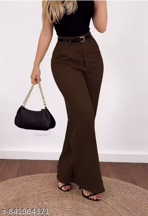 Classic Fashionista Women Trousers Comfy Elegant Women Trouser korean pant,s Plain casual new trending design office girls formal pant & bell bottom design for girls & womenpant \ new design casual wear \ formal wear \ top design pant \ best design bottom