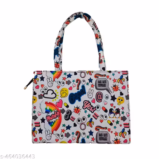 Trendy womens white Tote bag n Hand bag