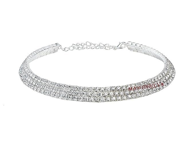 1pcs Rhinestone Choker (3 Line Choker Design)