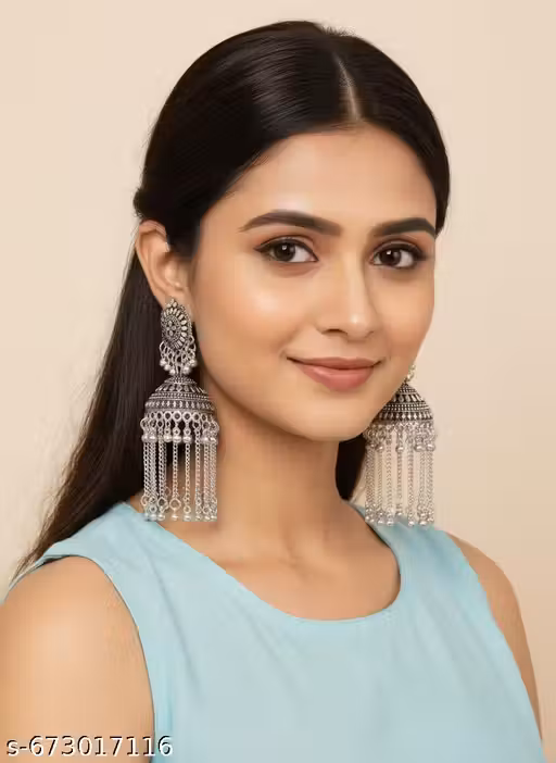 Oxidised Jhumka Earrings for Women Latest Design