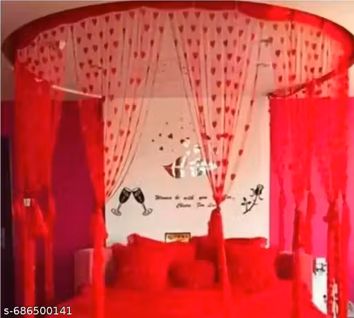 Fashionable Net Polyester Door Curtains ( Pack Of 1 )