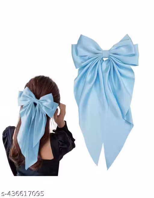 jumbo bow clip with tails hair bow clip