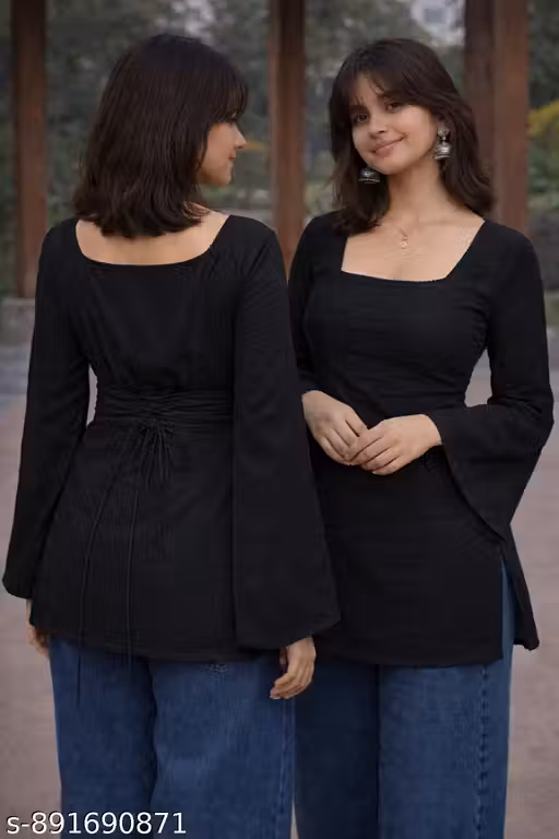 Short black kurti