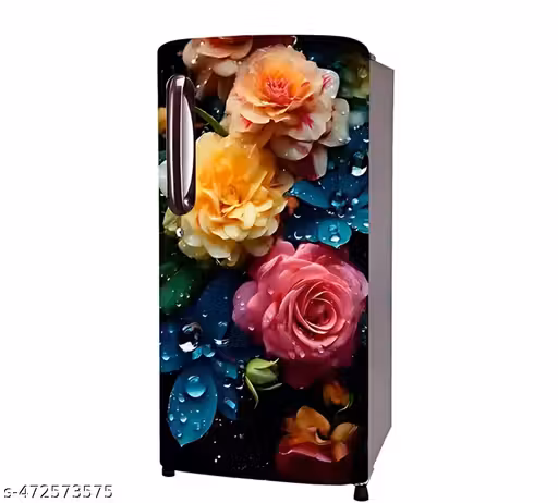 Elegantt Floral Fridge Wrapp Sticker | 24x49 Inchh Waterproof Vinyl Modern Refrigerator Wallpaper | Kitchen Décor