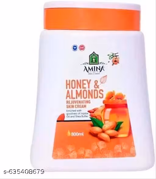 Honeyy & Almonds Rejuvenating Skin Cream |Enriched with goodness of Jojoba Oil and Shea Butter |Nourishing Skin Cream for Face & boddy(800 ML)
