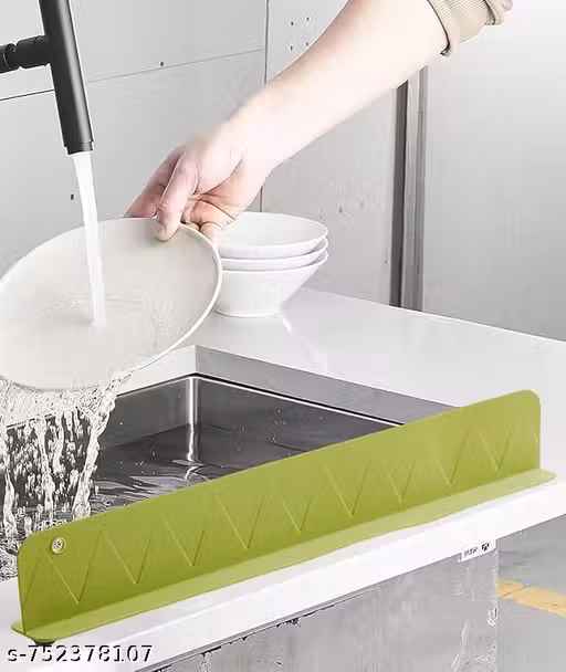 1 Pack 48 cm Silicone Sink Splash Guard 48 cm with Strong Suction Cups – Anti-Splash Water Barrier for Kitchen & Bathroom Sink, Flexible Silicone Flume Baffle for Countertop Protection (48 Cm)