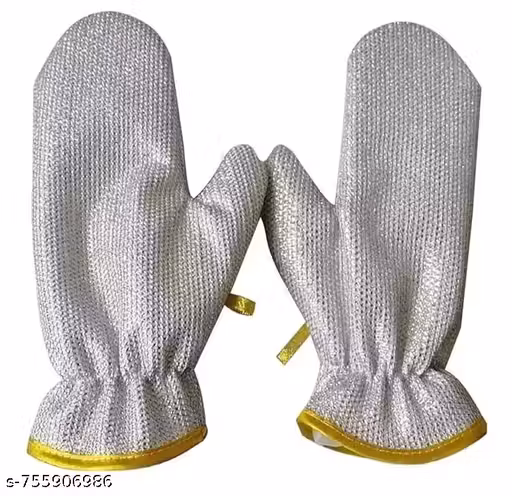 wire dish washing gloves Wire Dishwashing Gloves, Kitchen Cleaning Gloves, Cleaning Tools, Heat Insulation Anti-Hot Waterproof Gloves, Reusable Kitchen Gloves for Washing Dishes & Wiping Pots I Non-Scratch Glove for Kitchen Sinks Pots Pans Cleaning (1 Pai