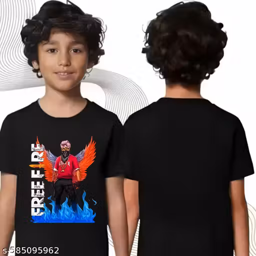 Kids Black Half TShirt