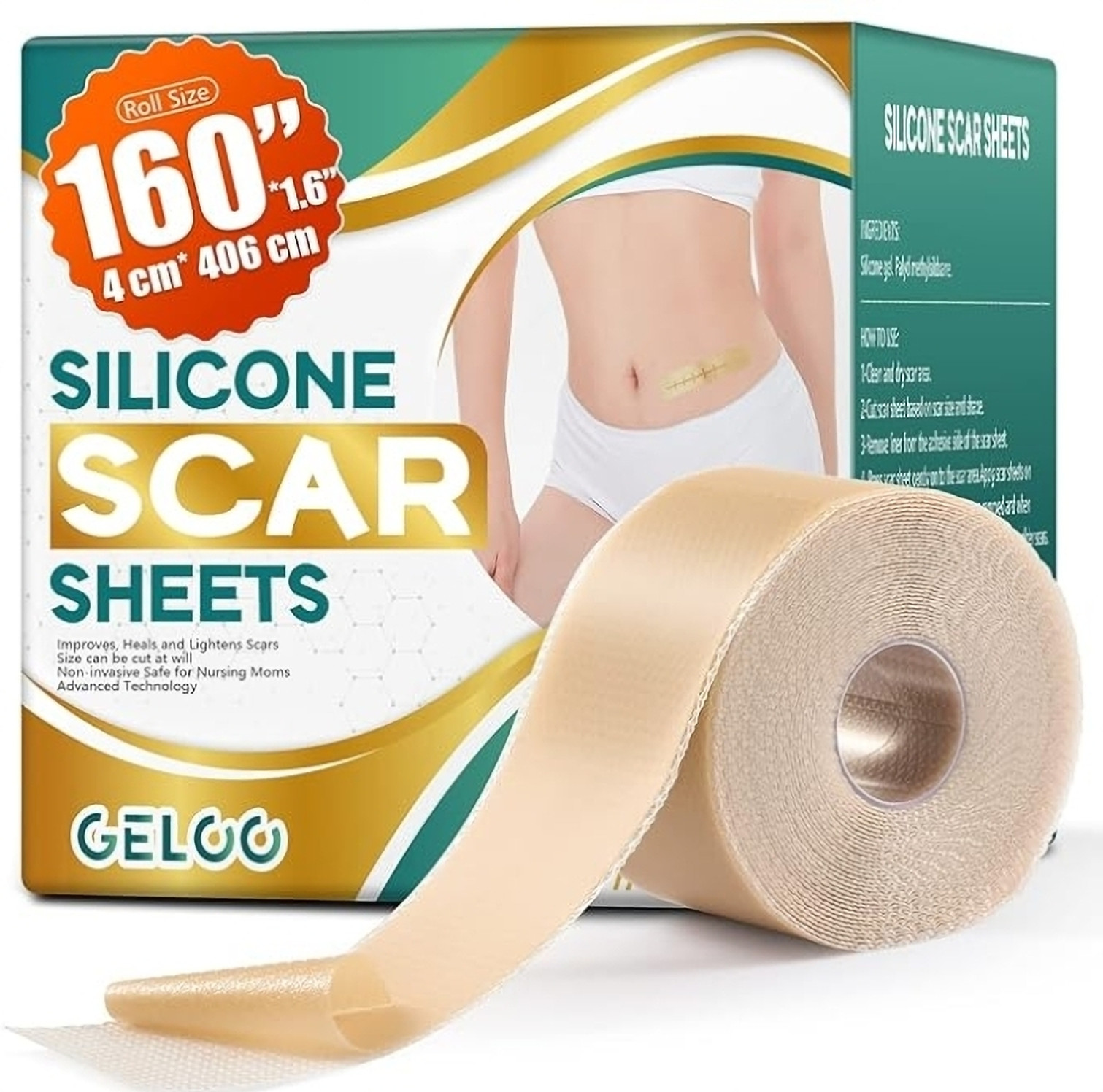 DOURMAA ORGANICS Silicone Gel Scar Patch for Keloid, Stretch Mark & Surgery Marks (45 g)