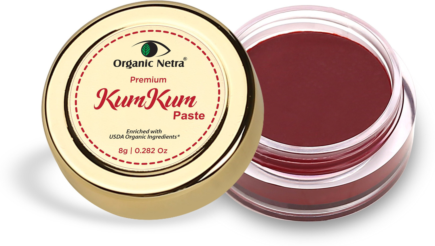 Organic Netra Sindoor/Kumkum Paste - Waterproof Chemical Free -8 Gm (Maroon) Sindoor, KumKum (Maroon)