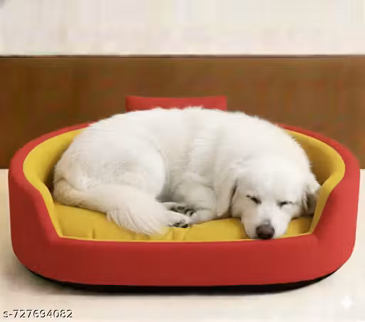FURYY STYLISH Luxurious Bed For Dog And Cat Export Quality, Reversible Super Soft Simple Sofa Small Size (Brown & White)