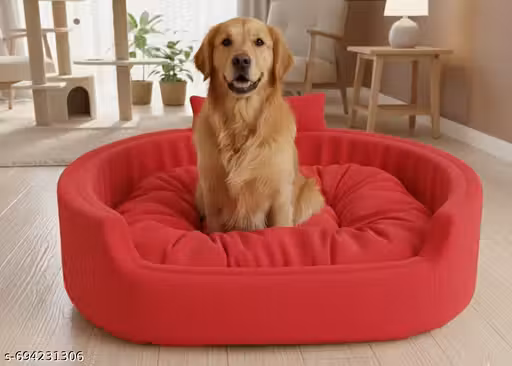FURYY STYLISH Luxurious Bed For Dog And Cat Export Quality, Reversible Super Soft Simple Sofa Small Size (Brown & White)