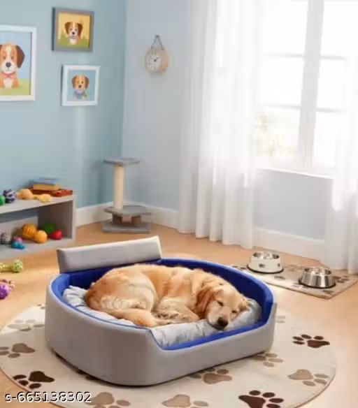 FURYY STYLISH Luxurious Bed For Dog And Cat Export Quality, Reversible Super Soft Simple Sofa Small Size (Brown & White)