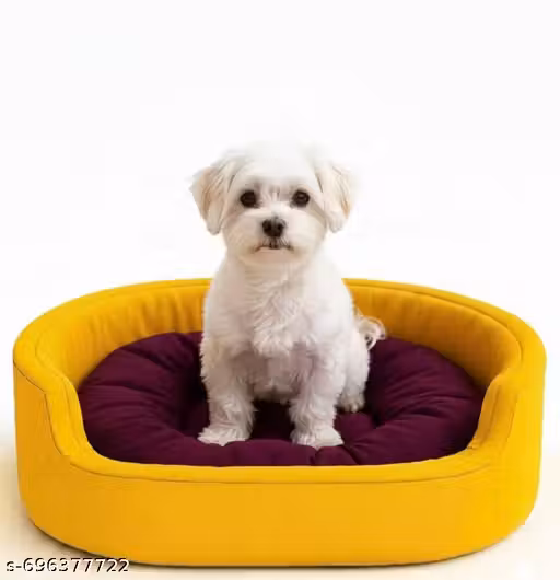 FURYY STYLISH Luxurious Bed For Dog And Cat Export Quality, Reversible Super Soft Simple Sofa Small Size (Brown & White)