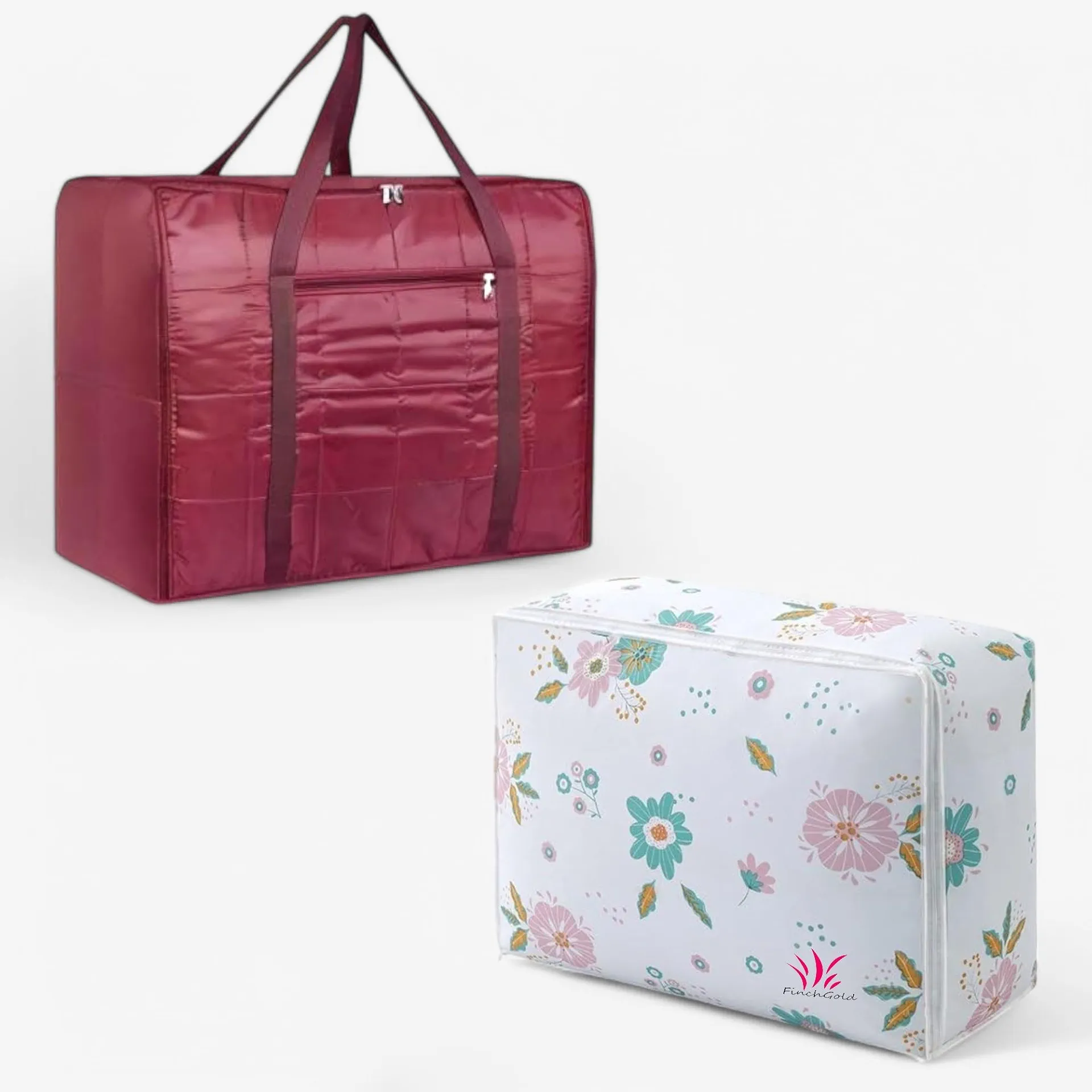 FinchGold Space Saver Storage Bags, Pack of 2, Blanket and Quilt Organizer