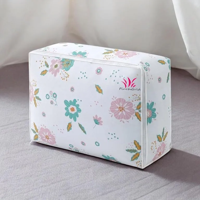FinchGold Pack 2 Blanket storage bag Blenket storage bag Waterproof, Foldable, Printed, Square Bag, Storage Organizer, Moisture Proof, Dust Proof, Washable, Bags for Storing Blankets & Clothes