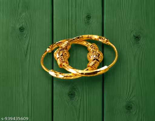 Stylish Gold Plated Round Bali Earrings for Women | Lightweight Daily Wear Accesories