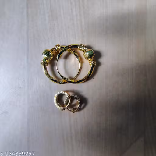 Stylish Nose Pin & Gold Plated Round Bali Earrings for Women | Traditional & Modern Look
