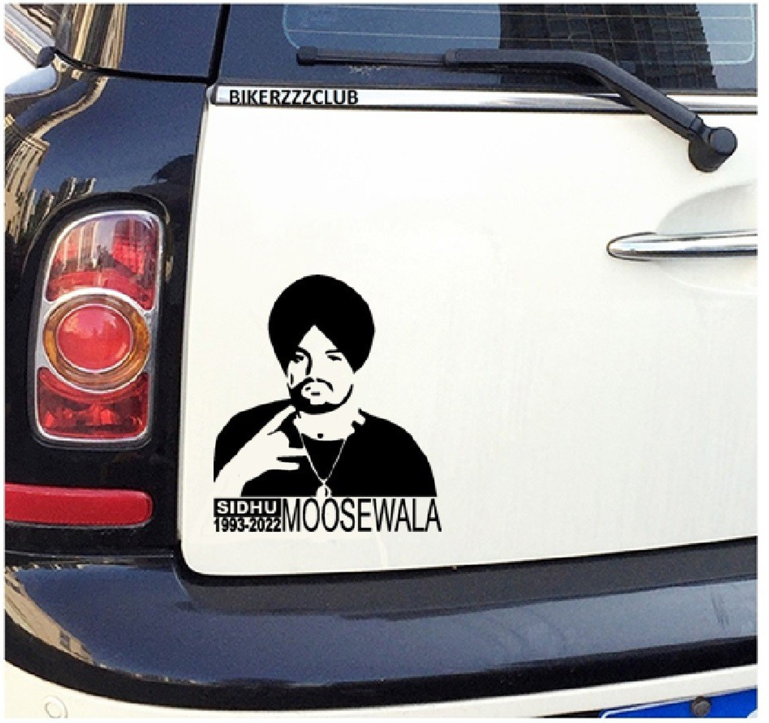 BikerZZZcluB Sticker & Decal for Car & Bike (Black)