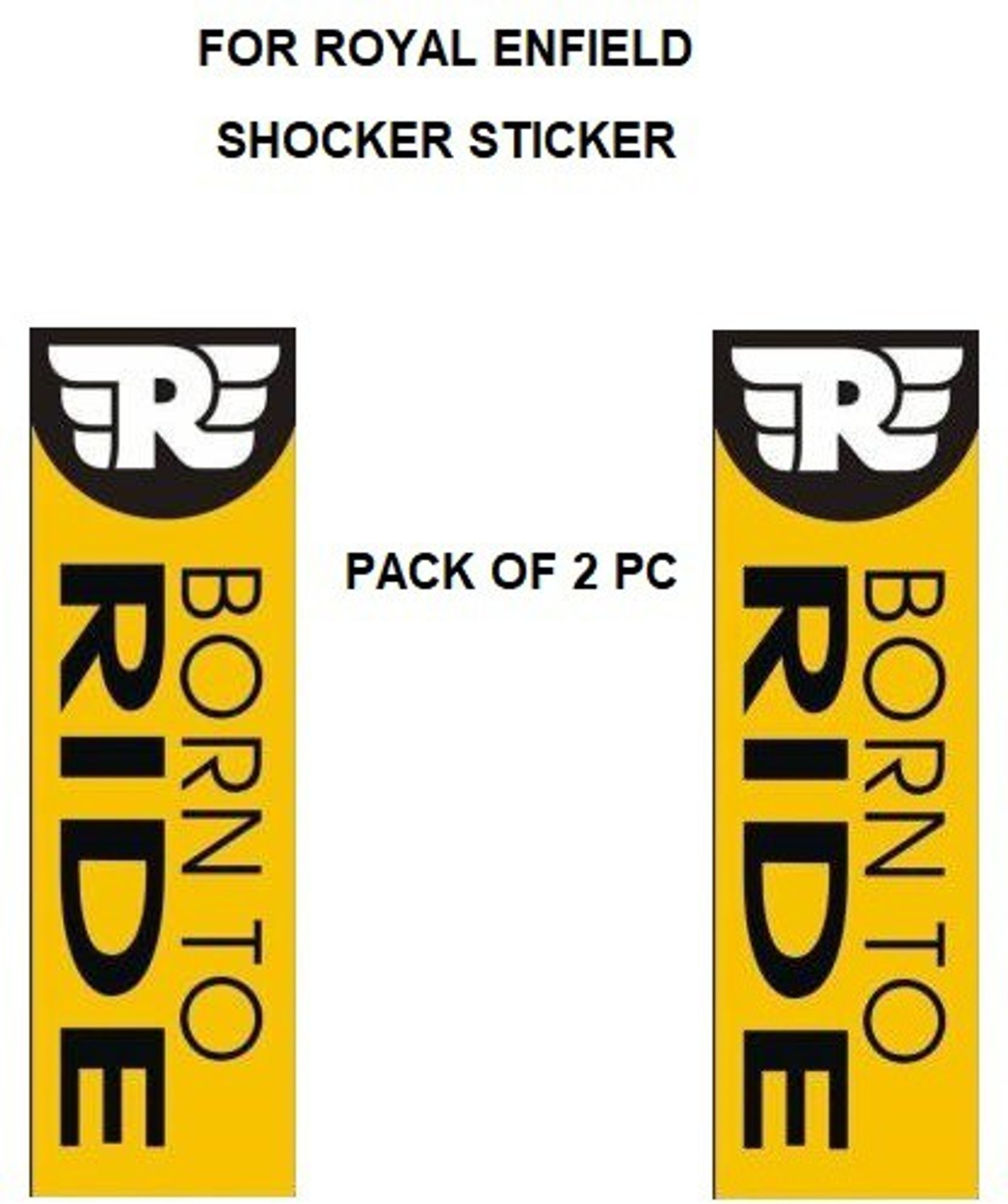BikerZZZcluB Sticker & Decal for Car & Bike (Black, Yellow)