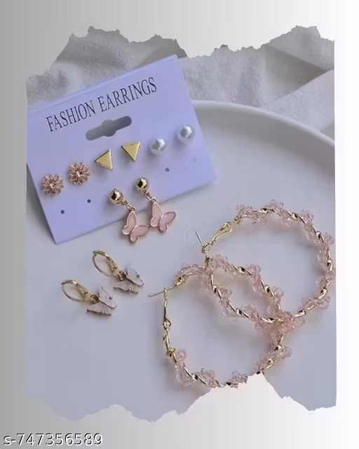 Multicolor & 6pairs earrings for girls, earrings for wedding wear and party wear, earrings for girls under 99