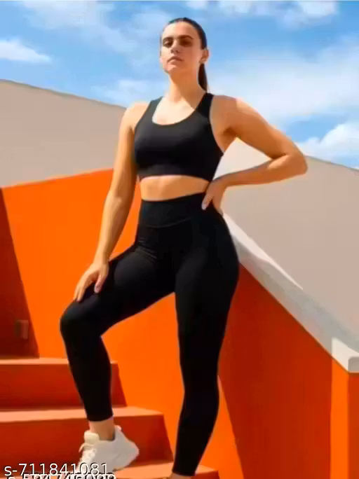 KGN HUB Yoga Gym Regular Fit Ankle Length Track Pants Jeggings | Stretchable Striped Sports Track Pant | Sports Tights |For Women's &Girl's (Black)
