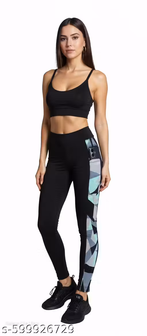 KGN HUB Women's High Waist Gym Pants, Squat-Proof Yoga Leggings, Ankle Length, Slim Fit