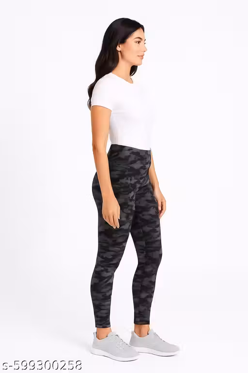 KGN HUB Women's High Waist Gym Pants, Squat-Proof Yoga Leggings, Ankle Length, Slim Fit