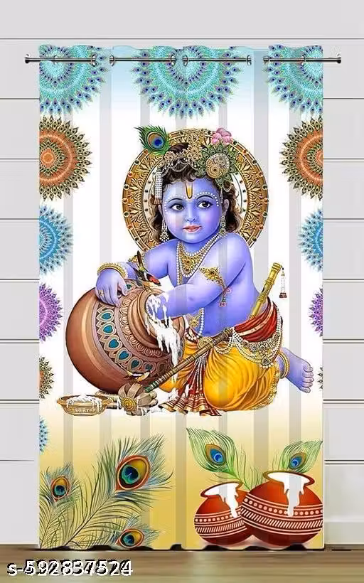 FABULOUS BAL KRISHNA DIGITAL PRINT CURTAIN FOR DOOR AND WINDOW(1 PC ONLY)
