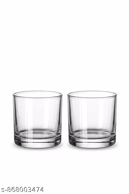 Hariji Glass Products Small Glass Vase Set of 2 (4 Inch) | Clear Cylindrical Flower Vase for Home Decor, Candle Holder, Table Decoration