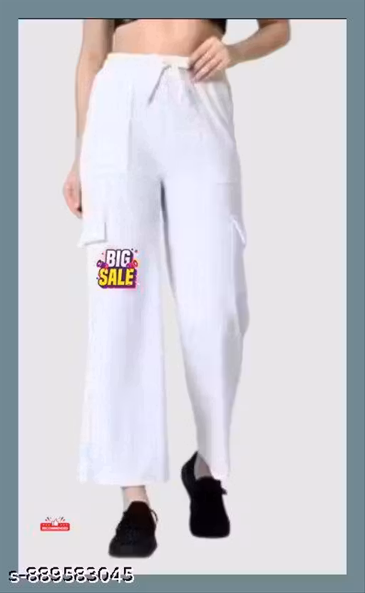 Girls Smart Flared Fit High-Rise Cotton Trousers